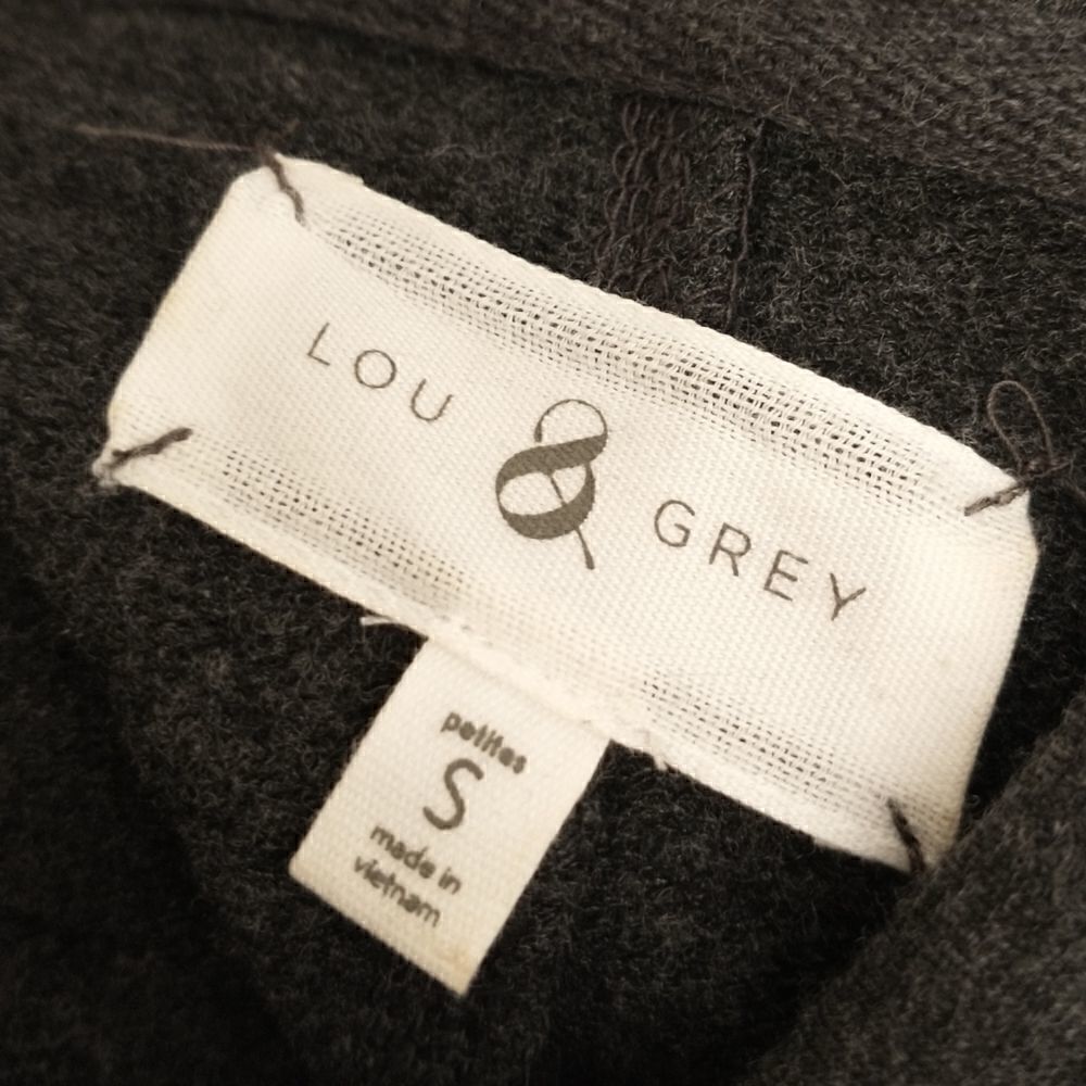 Lou & Grey Cozy Knit Shift Dress S Lounge Relaxed Minimalist Quiet Luxury Gray - Picture 11 of 16